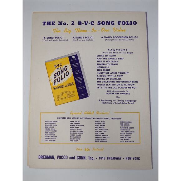 Vintage Sheet Music Scatter-Brain Introduced by Frankie Masters w/ His Orchestra - Picture 3 of 10